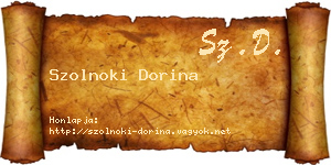 Szolnoki Dorina névjegykártya